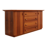 Buffet géométrique brutaliste-moderniste italien des années 1970