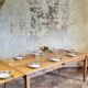 Large authentic farmhouse table made of solid French oak.
