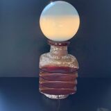Lampe  Vintage Facette Fatlava Cari Zalloni Globe Verre Blanc 1970 Steuler