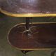 Brass and wood rolling table
