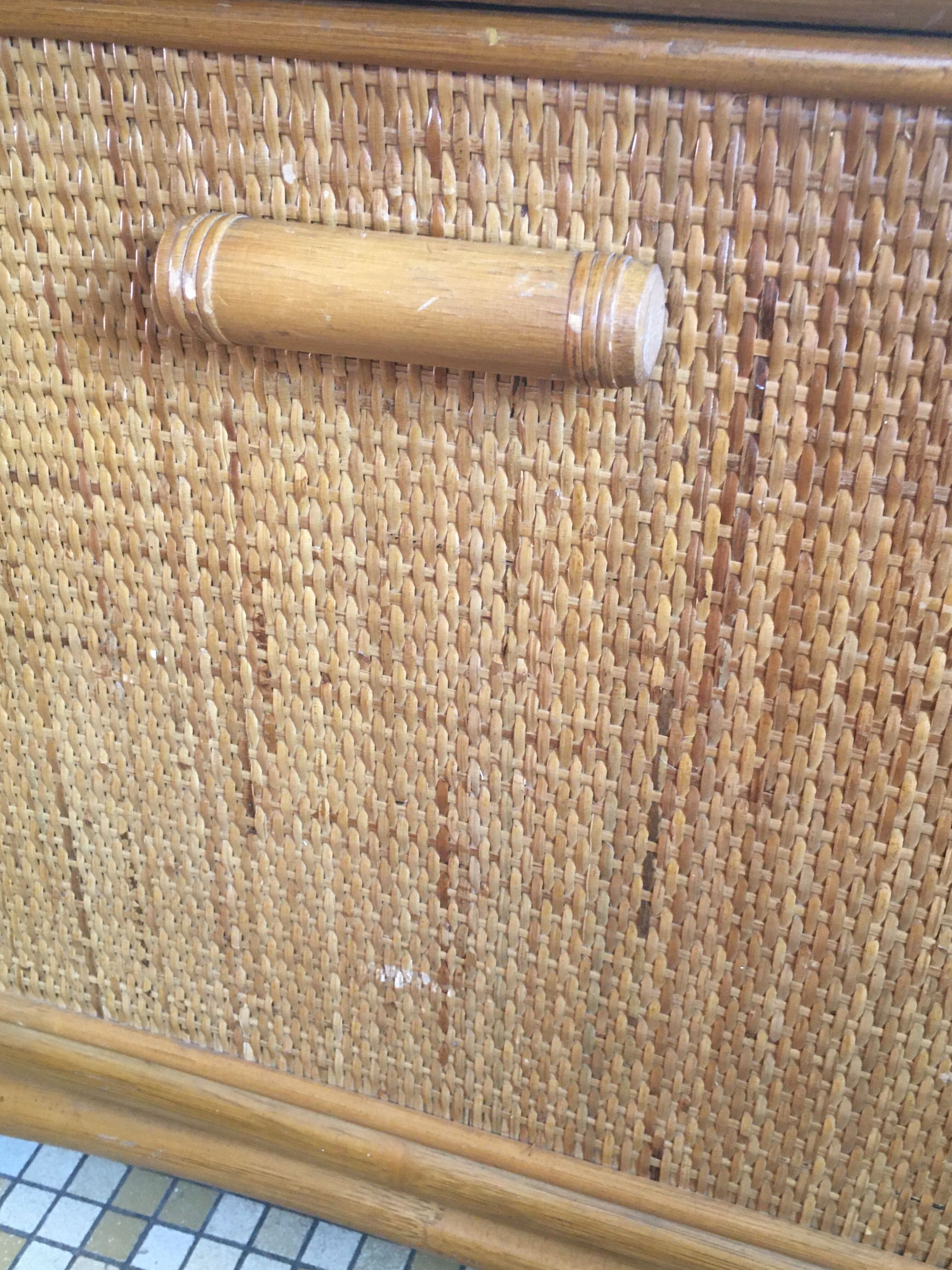 Low rattan furniture