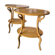 Pair of side tables decorated with swans. Empire style, Italy mid-1900s.