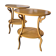 Pair of side tables decorated with swans. Empire style, Italy mid-1900s.