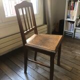 Chaise cannée en chêne