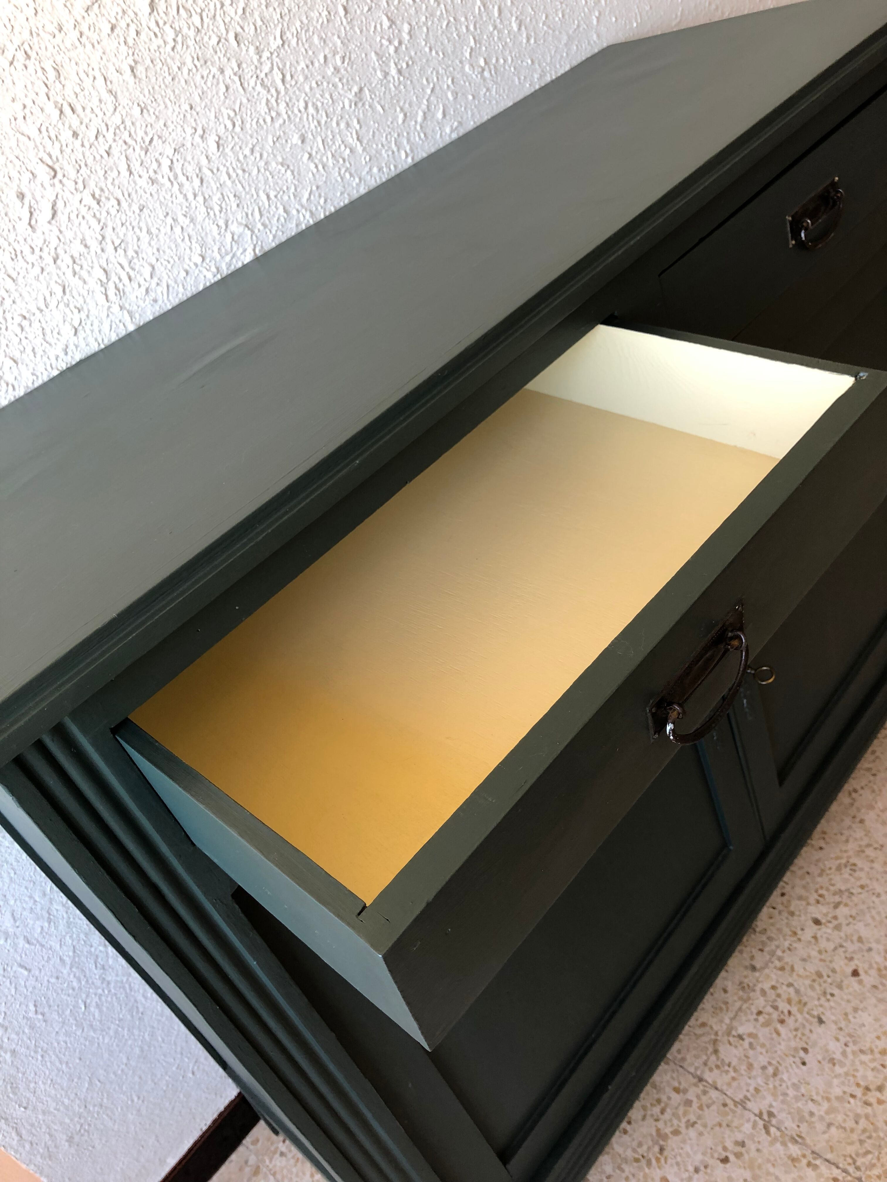 Vintage buffet dark green