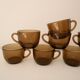 Set of 8 cups Vereco, smoked glass