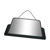 Miroir à suspendre cadre en bois argenté art déco années 1930 38 X 22 cm