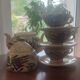 Large ceramic tea service signed Vallauris, vintage 1960.