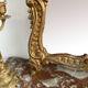 Antique mirror in stuccoed and gilded wood - rocaille style - France 50x86cm