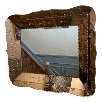 1940s smoked mirror with glazing bars