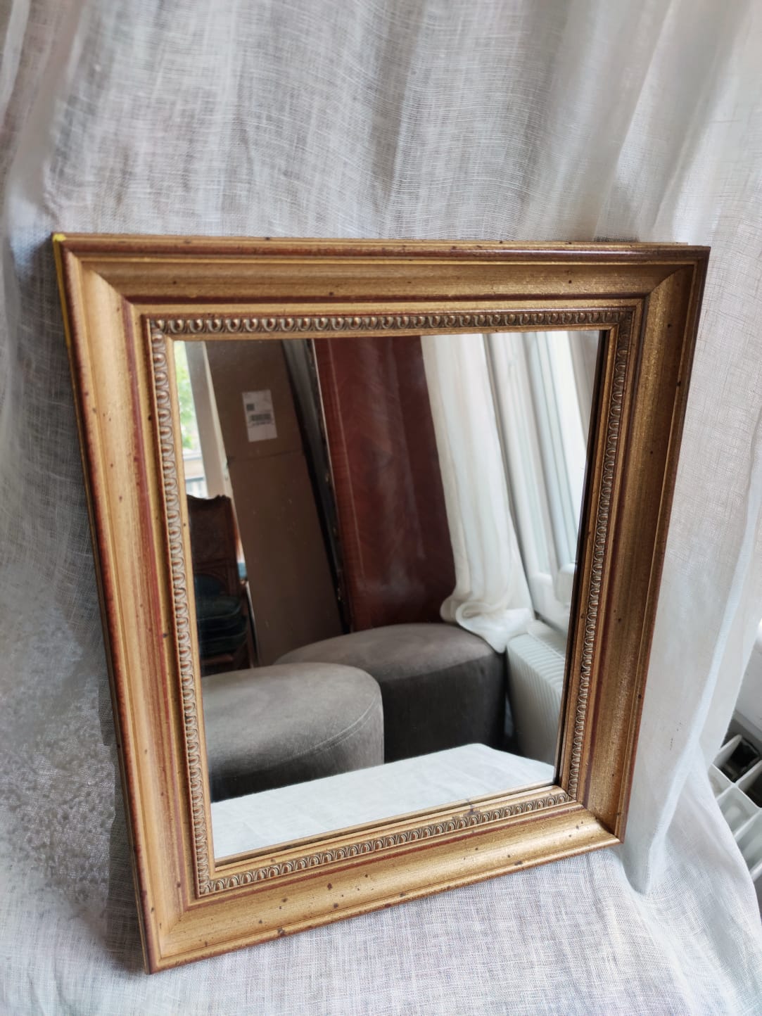 Gold rectangular mirror