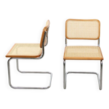 Ensemble de 2 chaises vintage B32 Cesca par Marcel Breuer, années 80.
