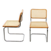 Ensemble de 2 chaises vintage B32 Cesca par Marcel Breuer, années 80.