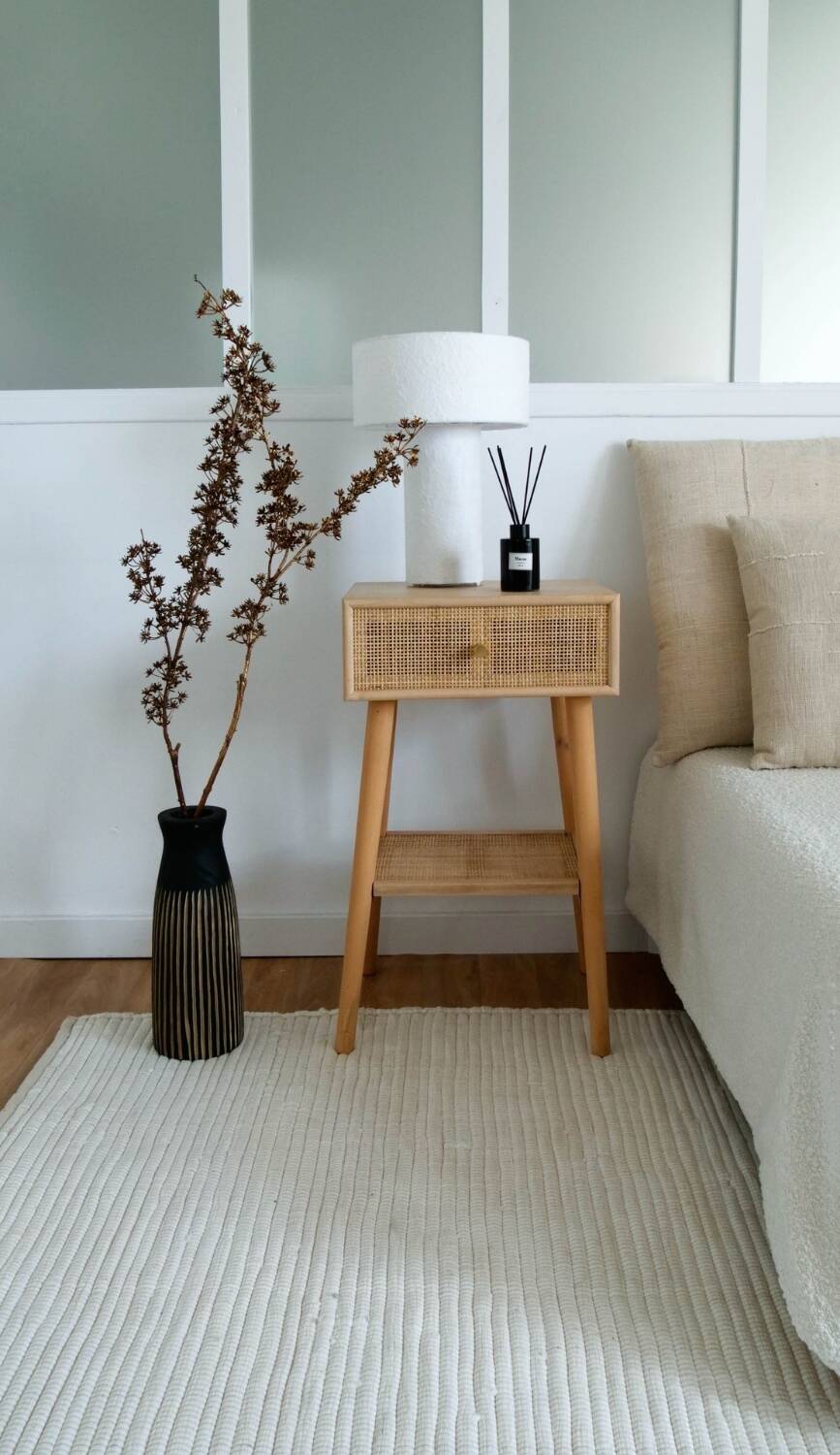 Paper mache table lamp