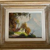 Tableau : huile sur toile - Paysage
