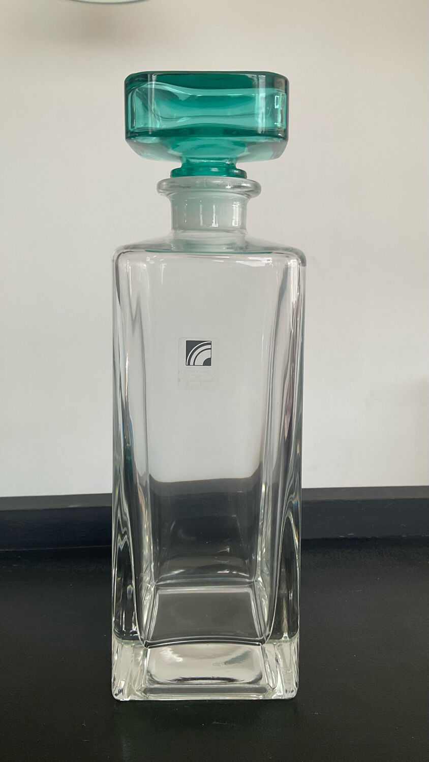 Vintage whisky decanter and Luigi Bormioli Italy glasses