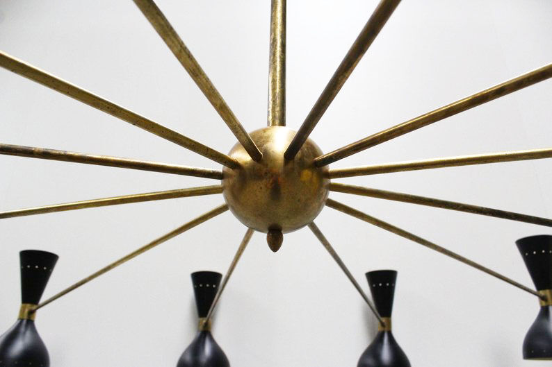 Very large chandelier Italian 24 lights Italian style years 50