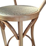 Ensemble de 5 tabourets style Thonet en bois courbé et paille de Vienne des années 70.