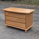 Brutalist chest of drawers in vintage elm 1980