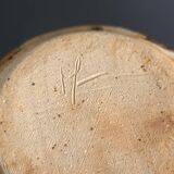 Glazed stoneware vase with signature, mid-20th century.