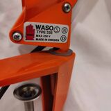 Orange architect lamp Waso type 335 made in Sweden