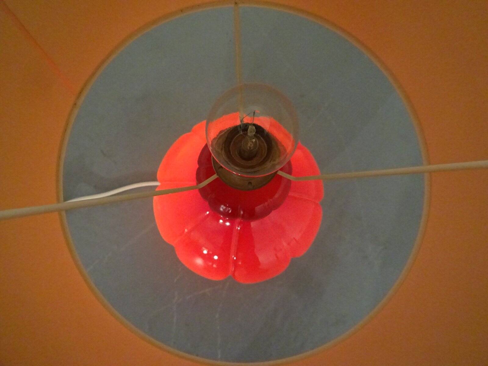 Glass floor lamp by Peil & Putzler, 1970s