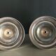 Pair of Christofle silver metal candle holders.