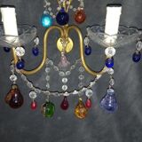 Set wall lamps of murano decor fruit cluster