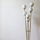 Italian Floor Lamp In Brass, Carrara and Opaline
