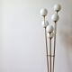 Italian Floor Lamp In Brass, Carrara and Opaline