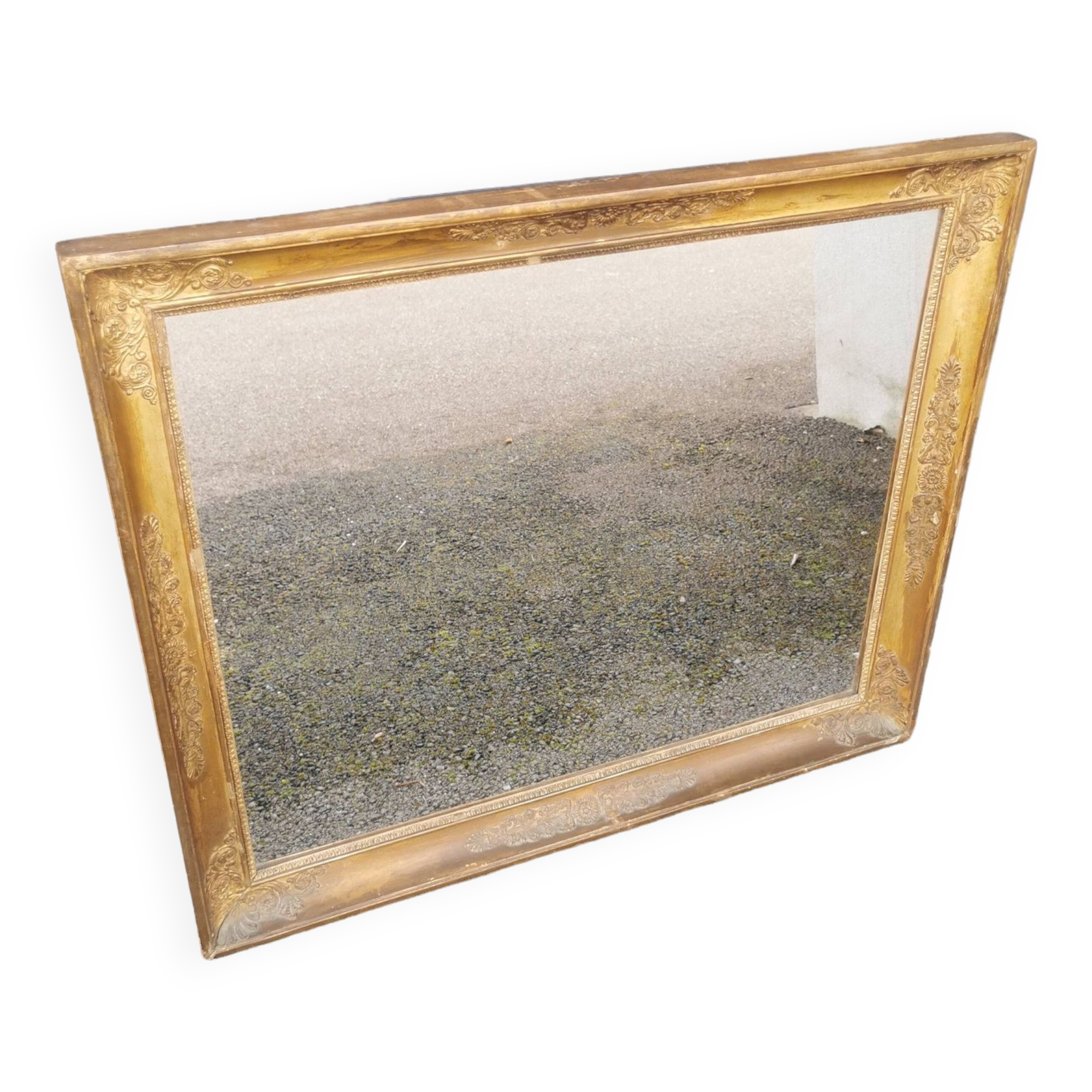 Gilded carved wooden mirror