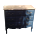 Commode de style Louis XV en merisier peinte