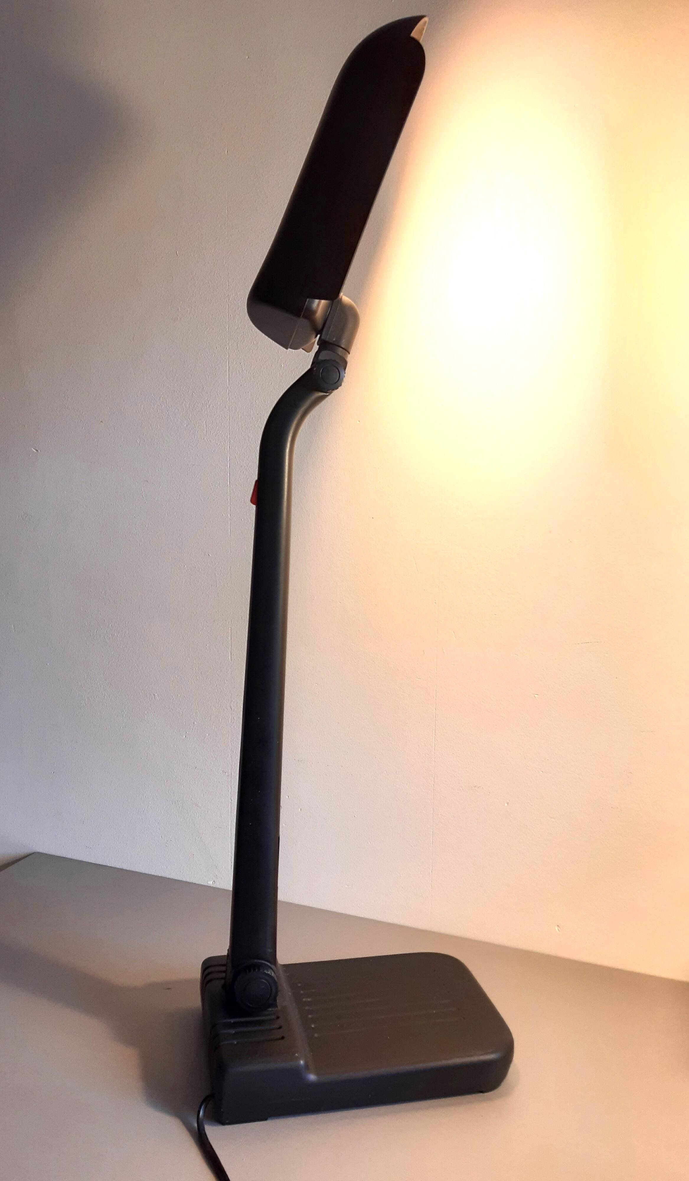 Vintage industrial black LIVAL desk lamp