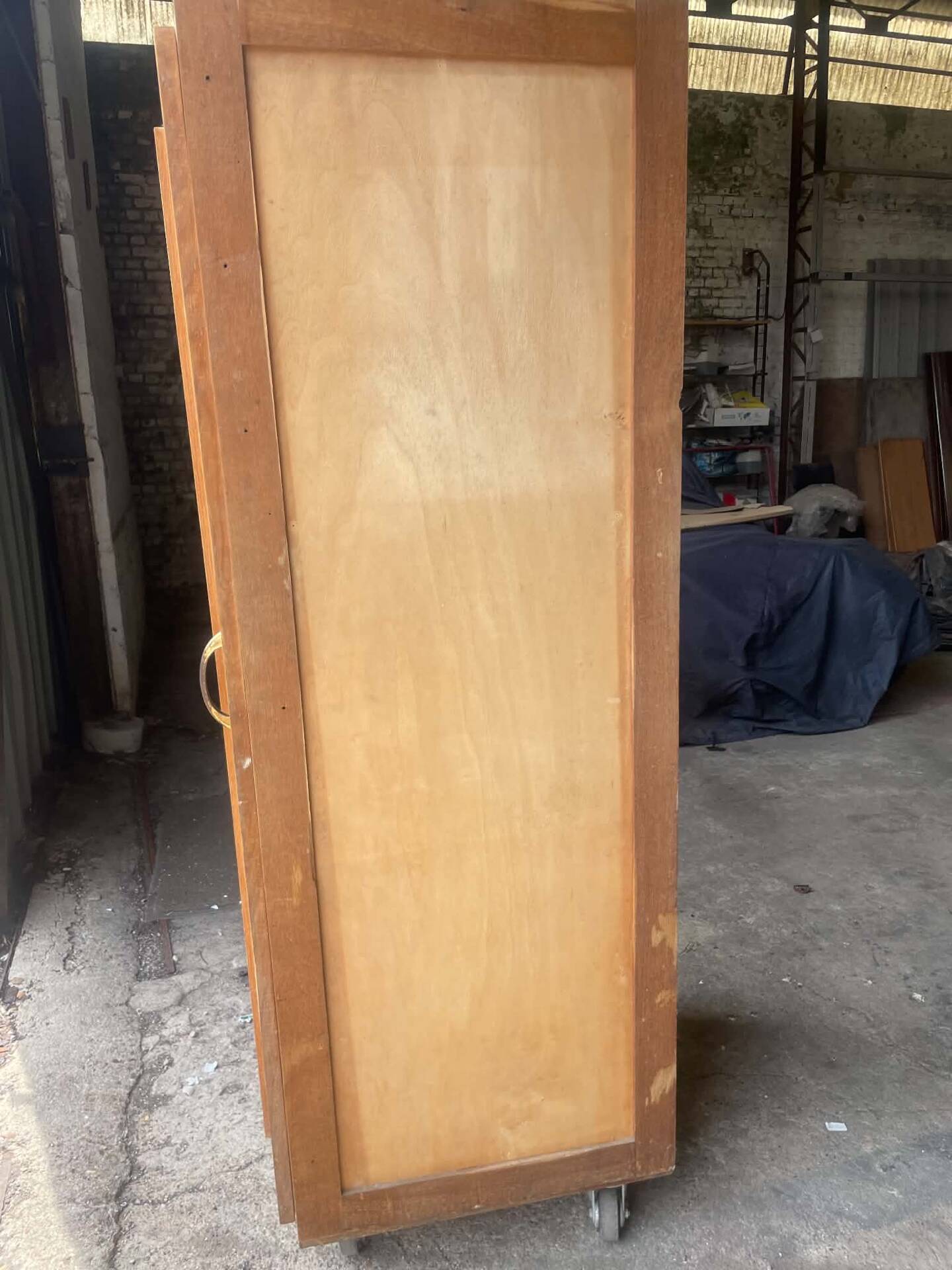 Art Deco wardrobe on wheels