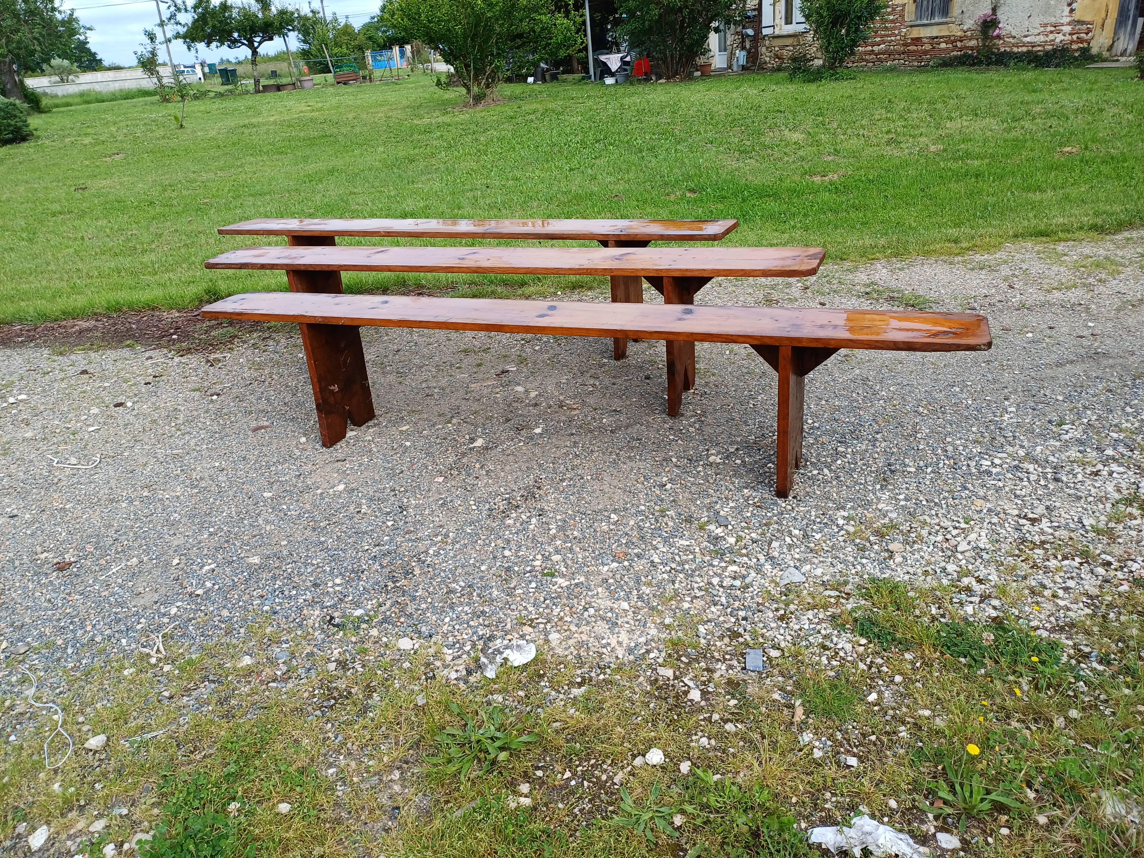 3 Pine Benches