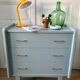Commode 3 tiroirs vert amande