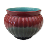 Sarreguemines earthenware pot cover Early twentieth century