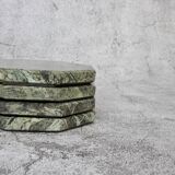 Set of 4 - Angelo Indian Green Chunky Octagonal Marble Coasters