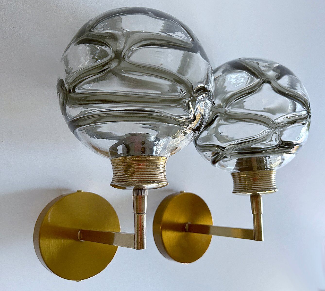 Paire de appliques en verre de Murano vintage