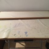 Architect drawing table with ruler