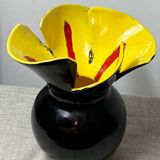 Vallauris ceramic flower vase