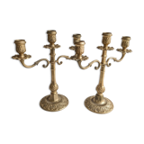 Chandeliers en bronze style Louis XVI