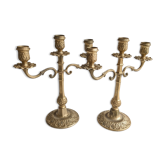 Chandeliers en bronze style Louis XVI