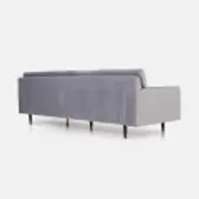 Sofa Helsinki silver velour, Scandinavian design