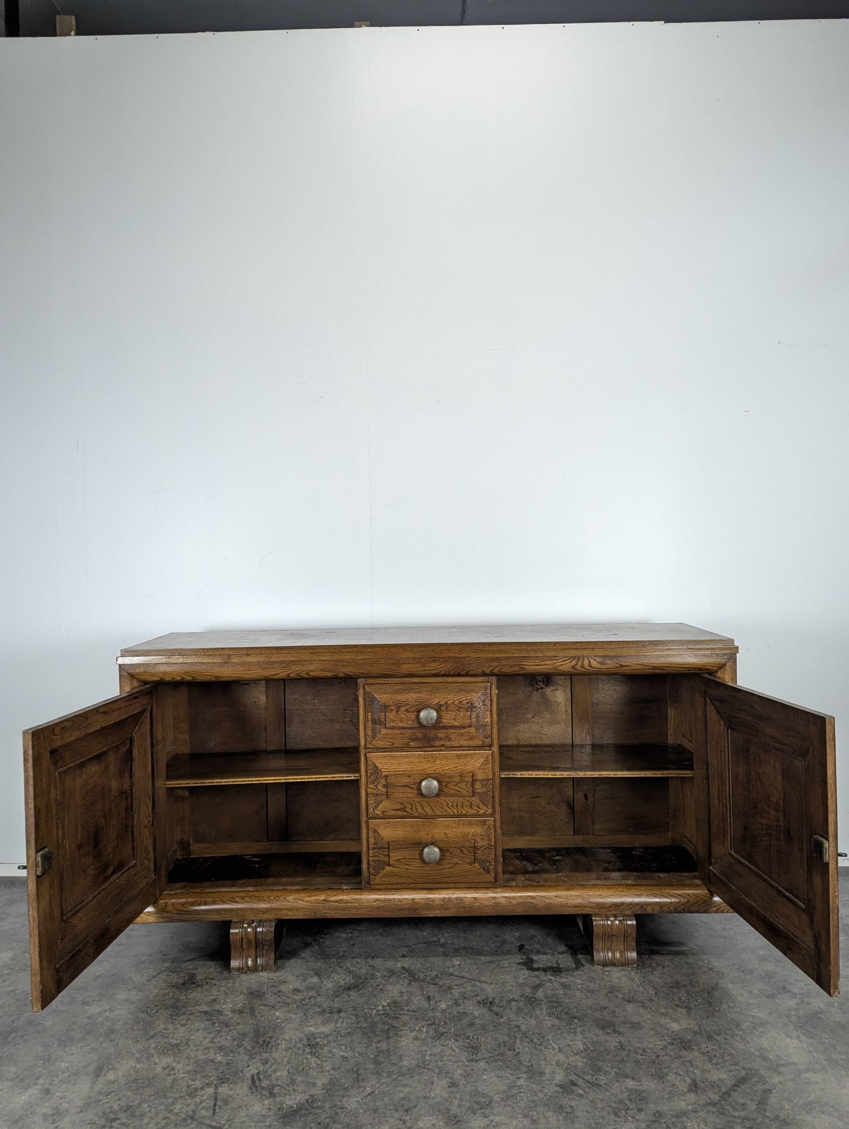 Brutalist sideboard in the spirit of Dudouyt.