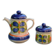 signed sugar bowl/milk jug set