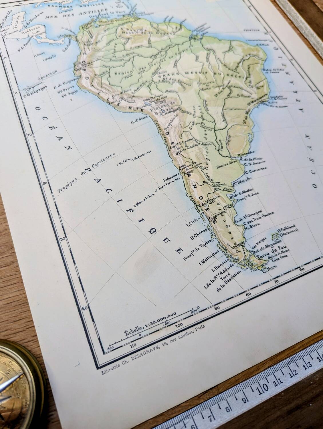 Printed in 1900, South America.