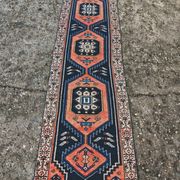 Vintage Anatolian runner rug in wool from the 1950s.