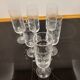 6 engraved crystal champagne flutes (floral) 1920
