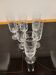 6 engraved crystal champagne flutes (floral) 1920